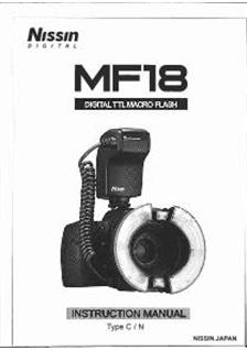 Nissin MF 18 Macro Flash manual. Camera Instructions.